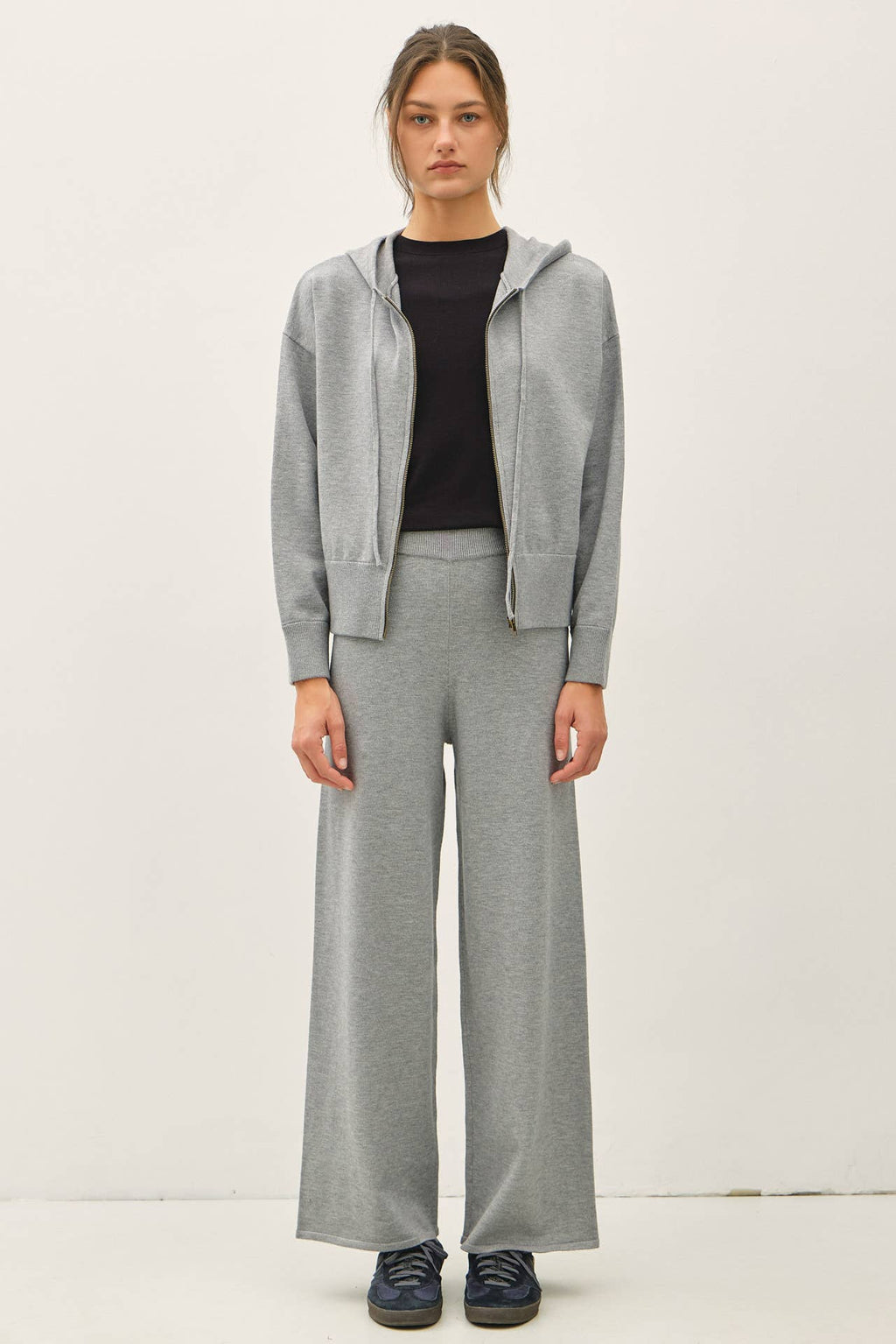 ULTRA COMFY RIBBED KNIT HOODIE JACKET