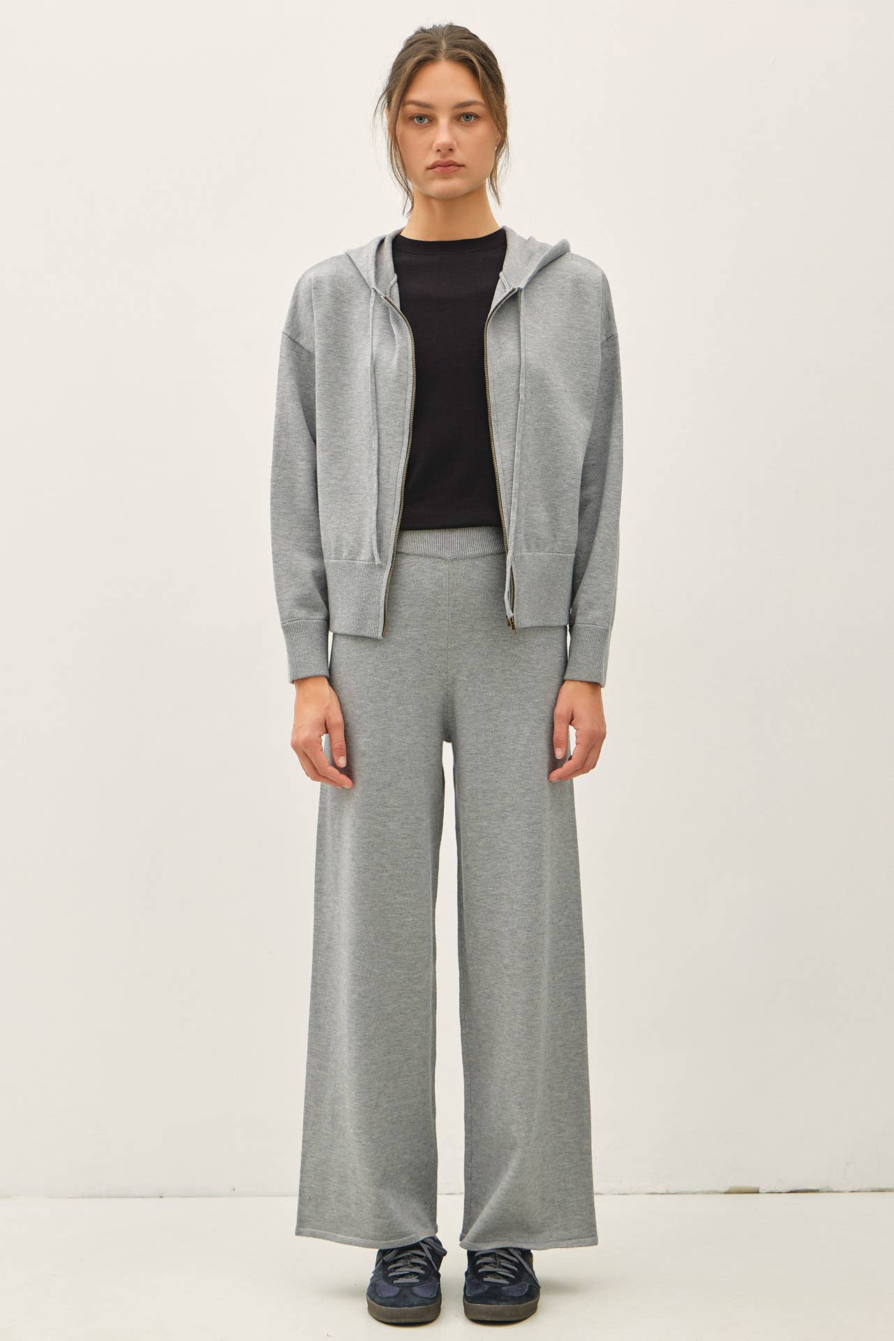ULTRA COMFY RIBBED KNIT HOODIE JACKET