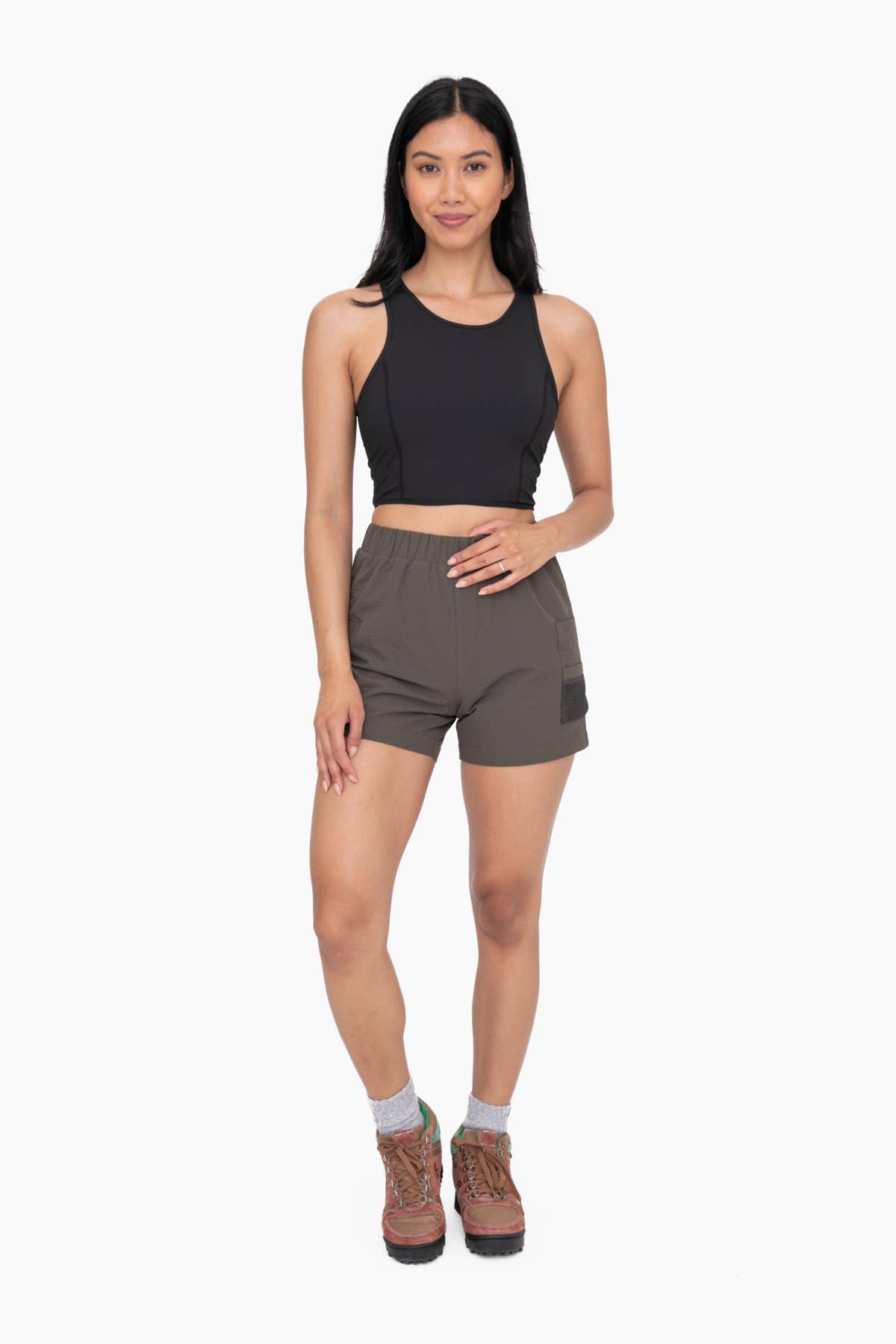 Ribbed Racerback Cropped Active Top Spring-Summer Mono B