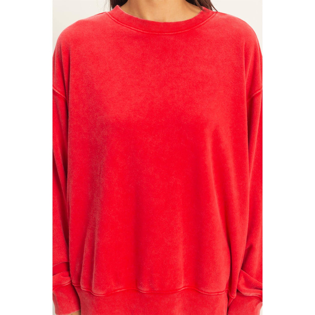 Mineral Washed Crew Neck Sweatshirt