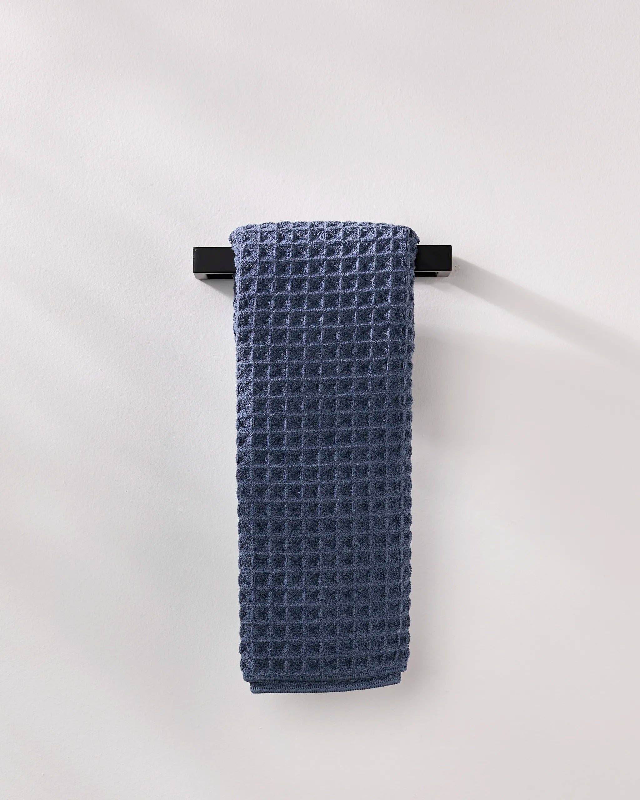 Geometry - Midnight Blue Waffle Hand Towel