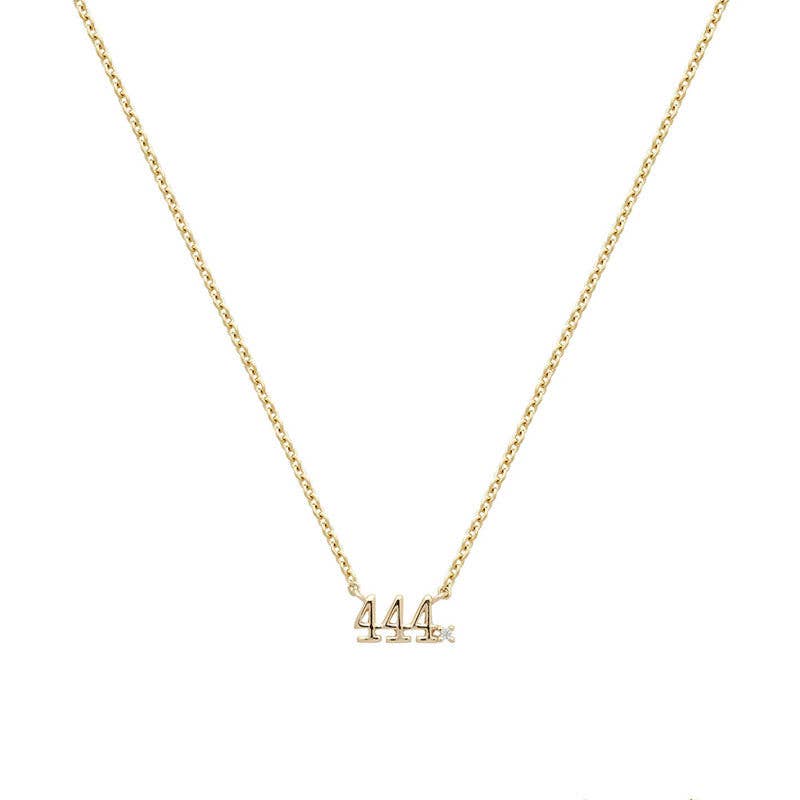 Dainty Gold Angel Number Necklace in 925 Sterling Silver Core Perimade & Co. LLC