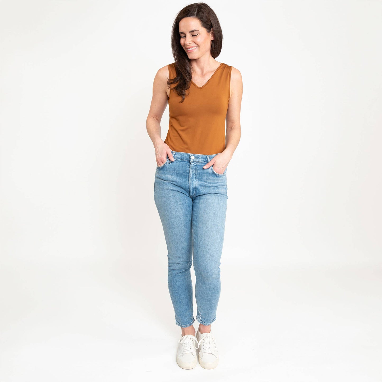 Elsie & Zoey - Audrey Reversible Scoop Neck and V-Neck Stretch Tank Top