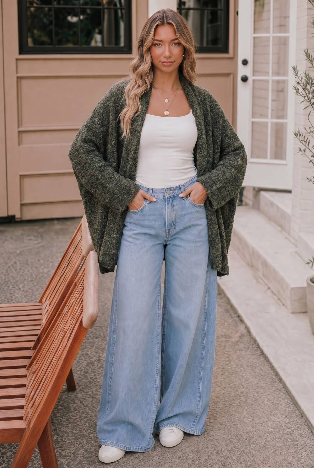 Textured Cocoon Cozy Oversized Cardigan