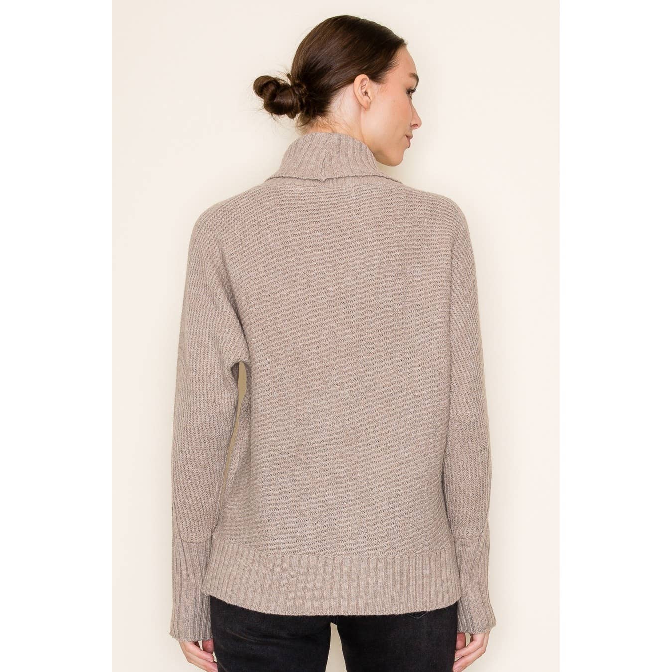 STACCATO - RIBBED TURTLE NECK LONG SLEEVE PULLOVER SWEATER  STACCATO