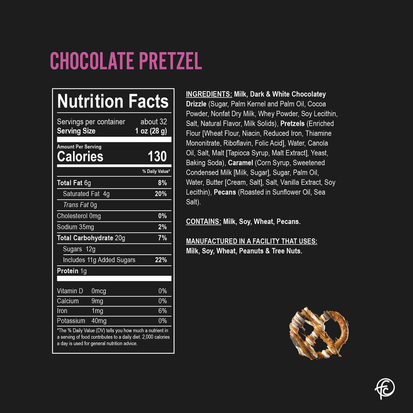 Chocolate Pretzel 5oz Bags | Chocolate Pretzels Core Funky Chunky