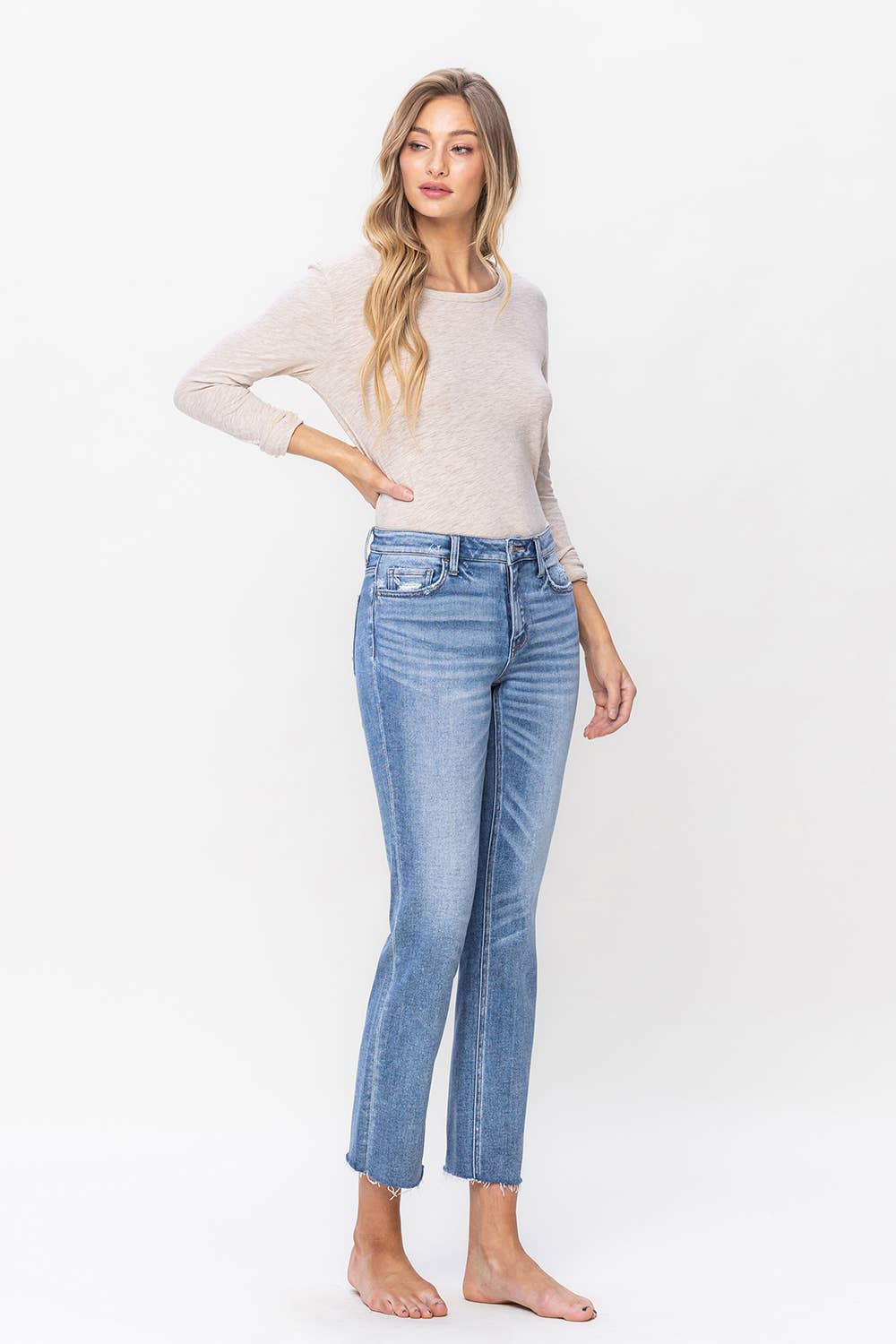 MID RISE SLIM STRAIGHT JEANS ALTRUISTICALLY Spring-Summer FLYING MONKEY
