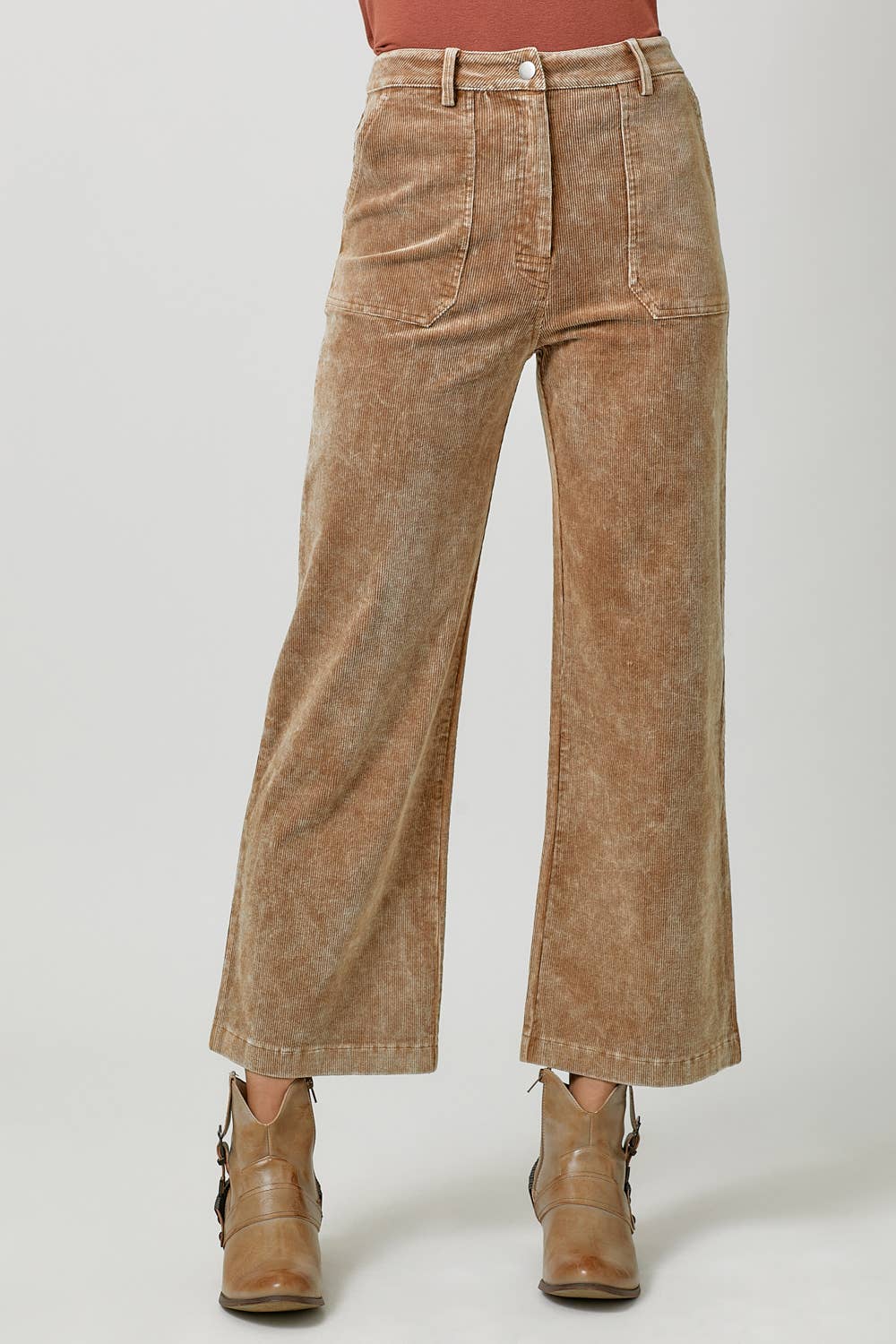 Sand Washed Corduroy Trousers Fall-Winter Mystree