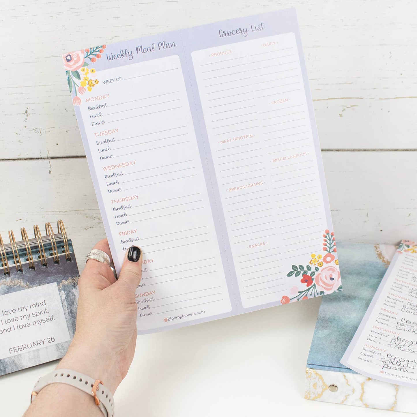 Meal and Grocery Planner Pad Core bloom daily planners