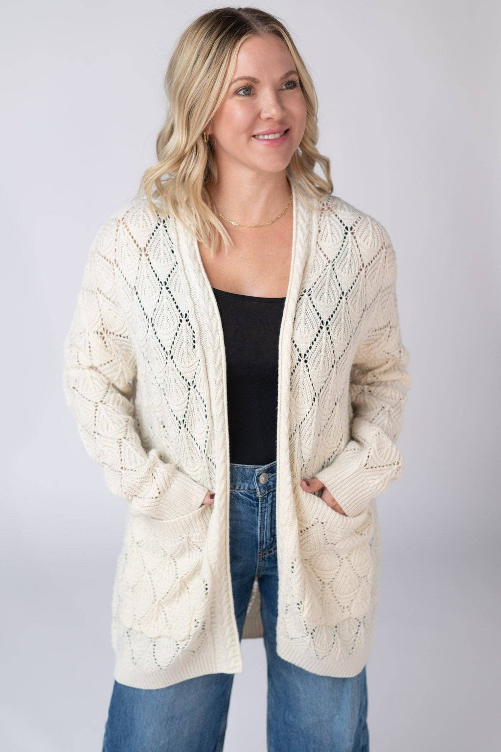 Kelly Knitted Cardigan- Ivory