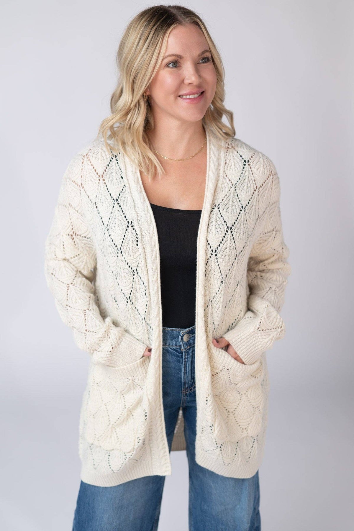 Kelly Knitted Cardigan- Ivory