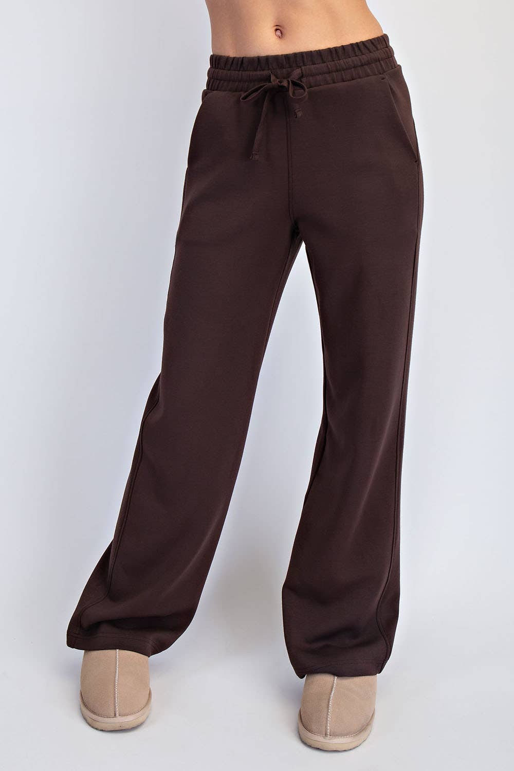 Modal Scuba High Rise Wide Leg Pants