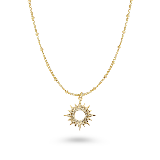 Sunburst Boho Gold Necklace Core Lani Lane Boutique