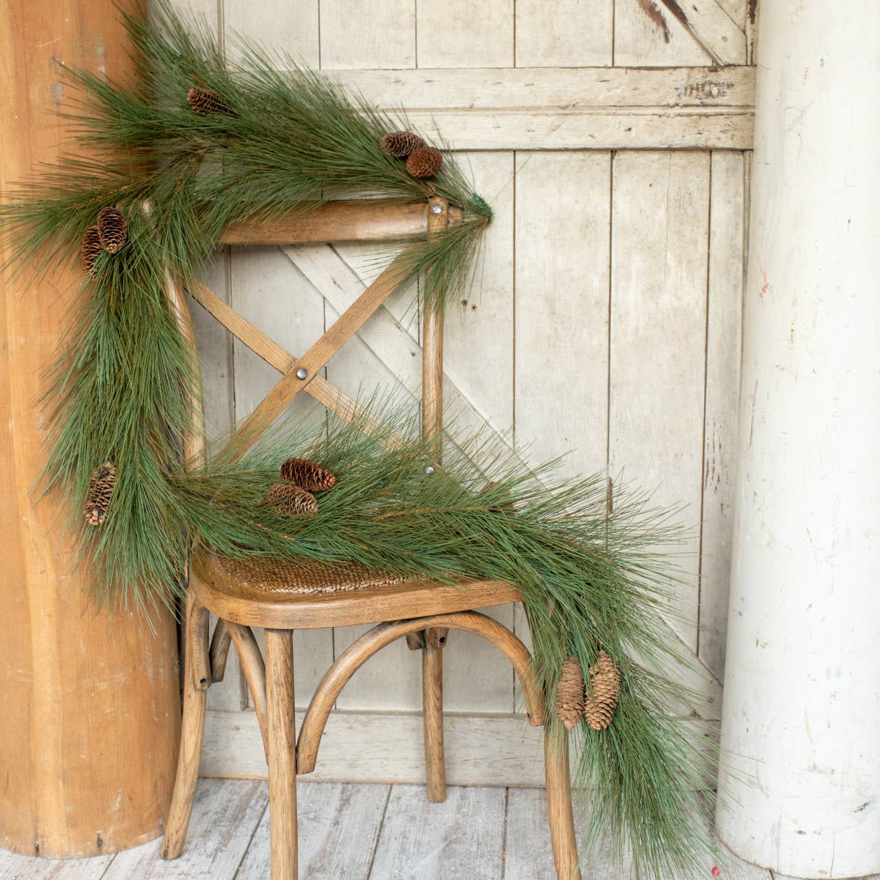 Ragon House - 6' RIVER PINE GARLAND W/ CONES  Ragon House