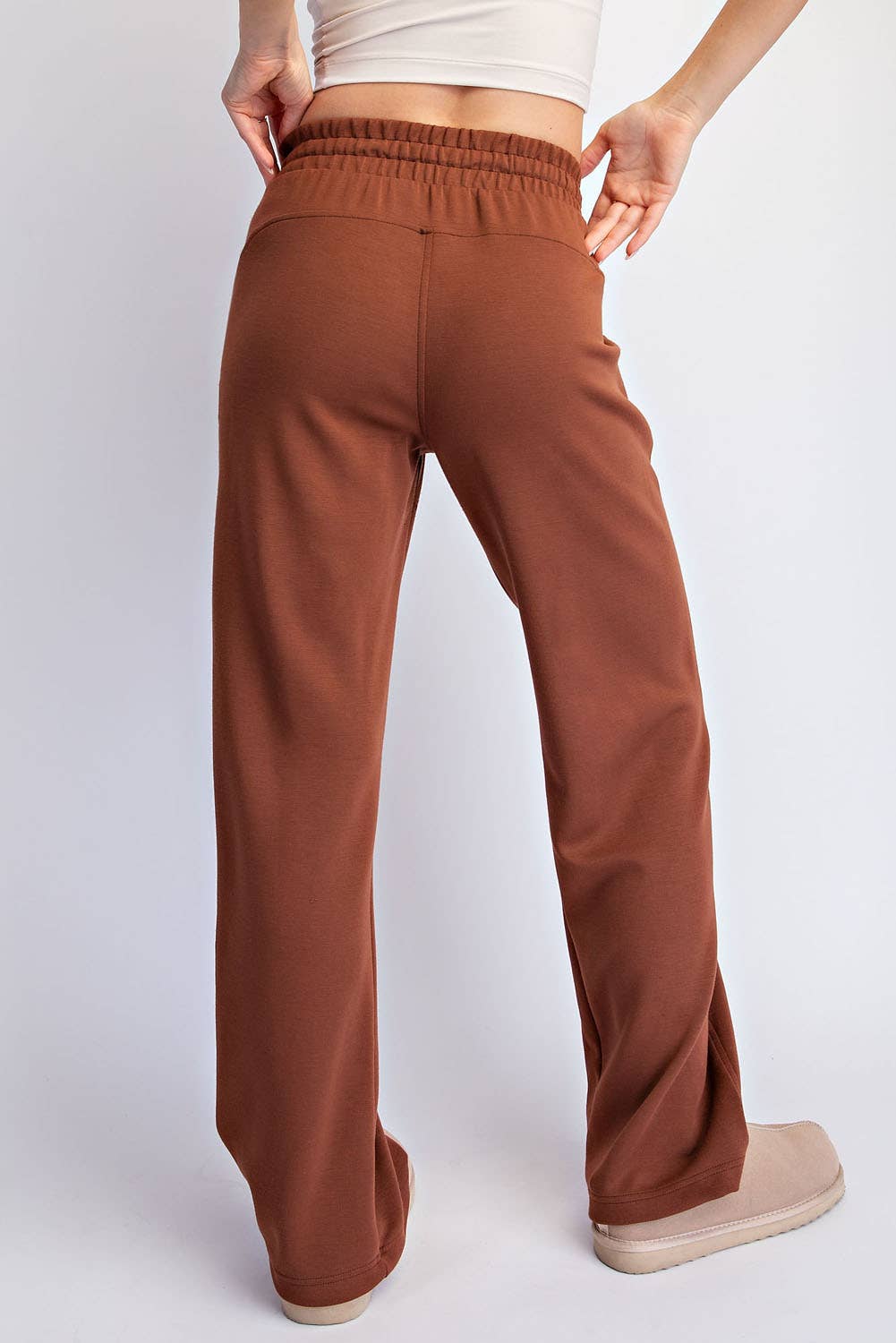 Modal Scuba High Rise Wide Leg Pants