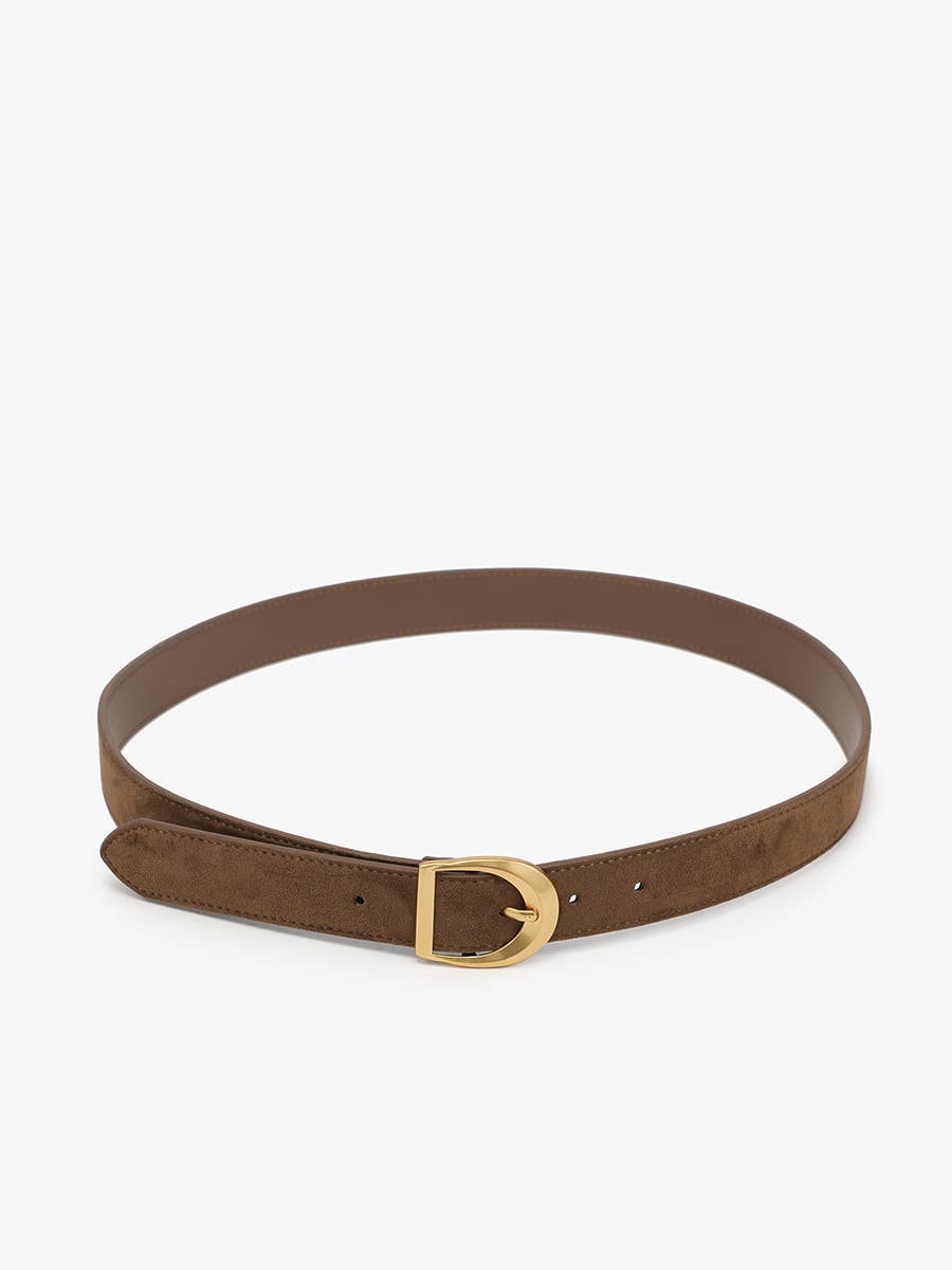 Jen & Co. - Faux Suede Belt w/ Antique Buckle | BELT2902