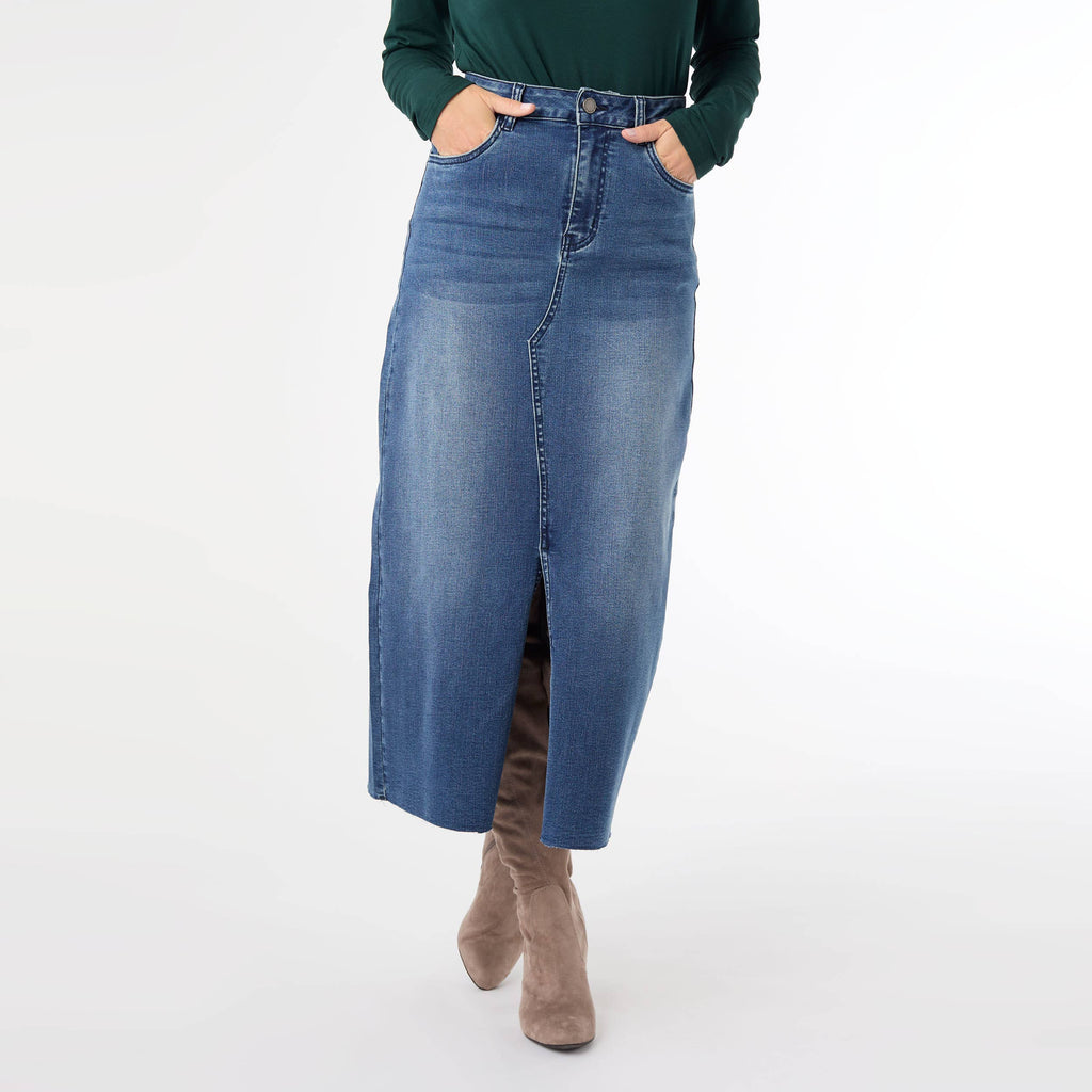 EverStretch Long Skirt with Front Slit