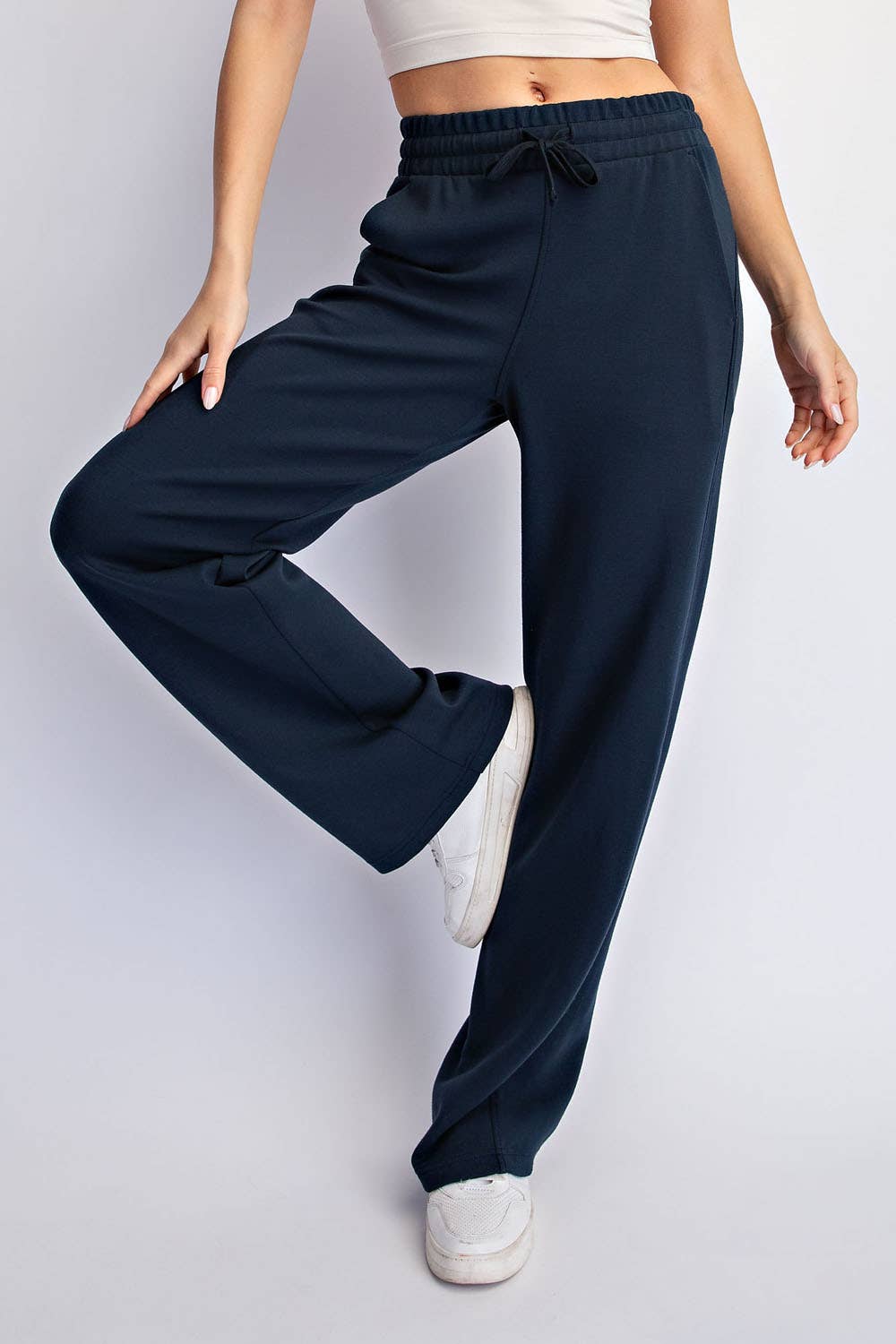 Modal Scuba High Rise Wide Leg Pants