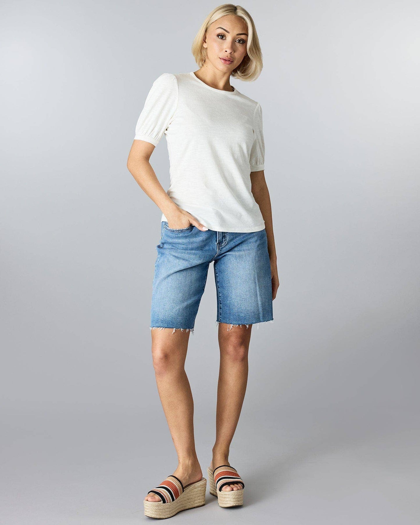 Perfect Puffed Sleeves Tee Spring-Summer Downeast