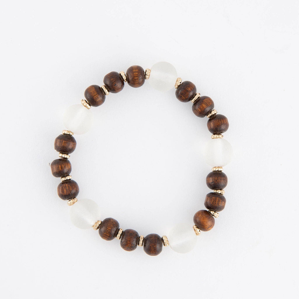 Wooden Bracelets – Aya Bracelet Set | Stackable Earth Tone Beads