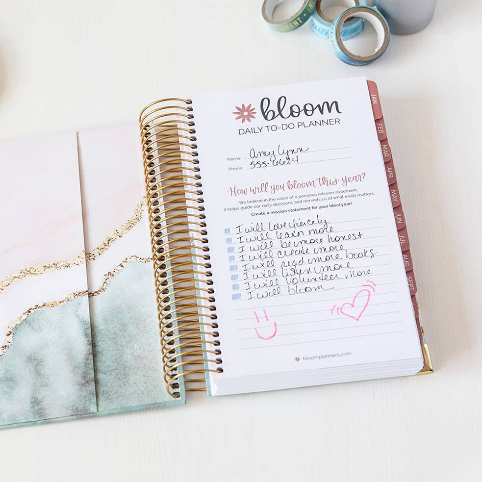 Undated Daily To Do List Planner & Calendar  bloom daily planners