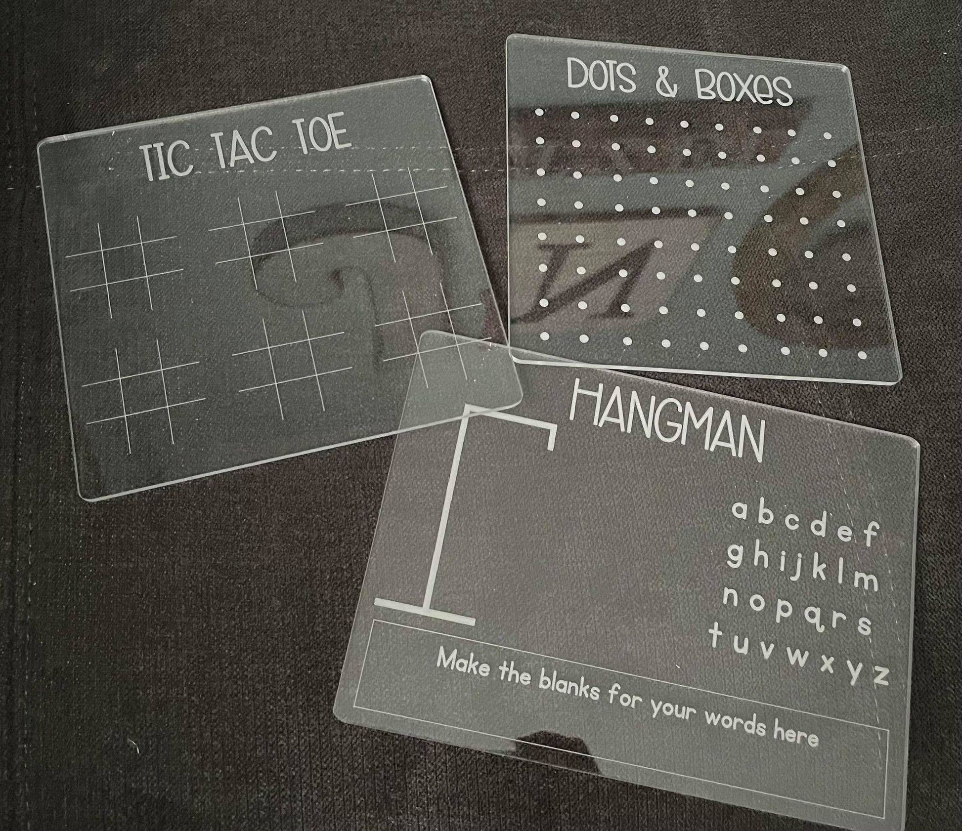 Dry Erase Acrylic Game Boards: Tic Tac Toe Core The Cracked Pig