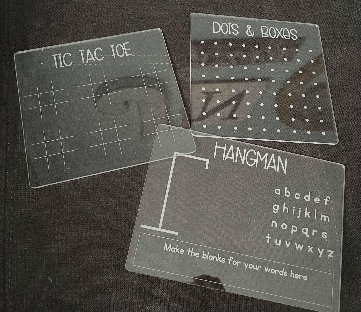 Dry Erase Acrylic Game Boards: Hangman Core The Cracked Pig