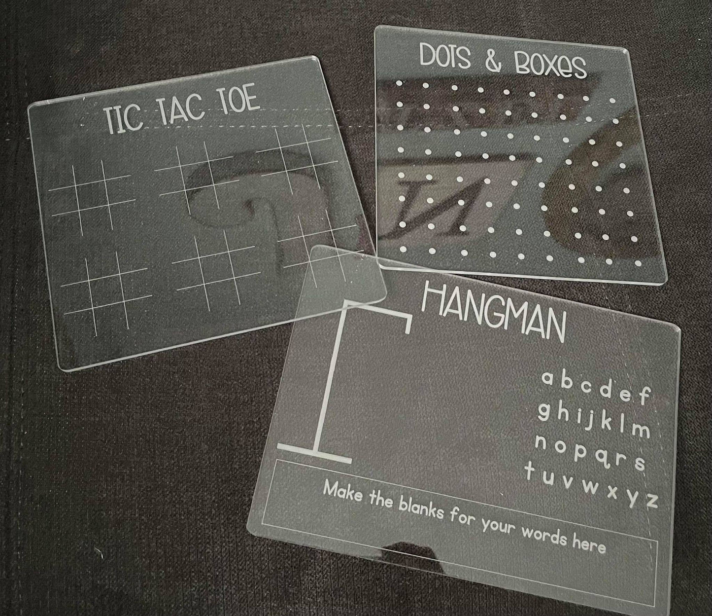 Dry Erase Acrylic Game Boards: Dots & Boxes Core The Cracked Pig