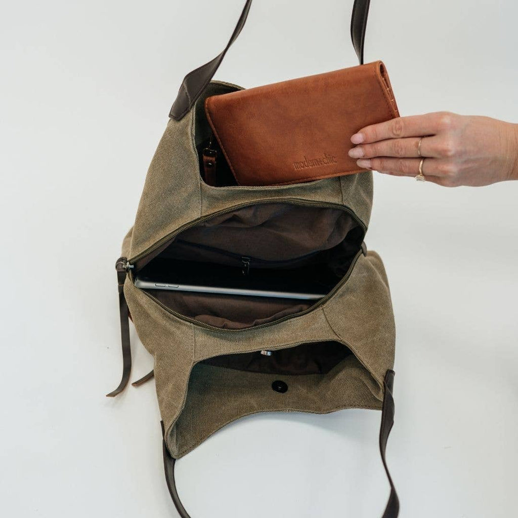 modern and chic - Anniston Canvas Hobo Bag
