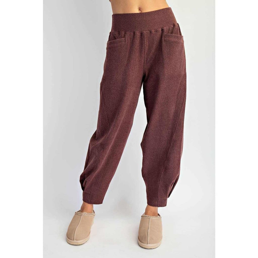 RIB BRUSH COCOON PANT