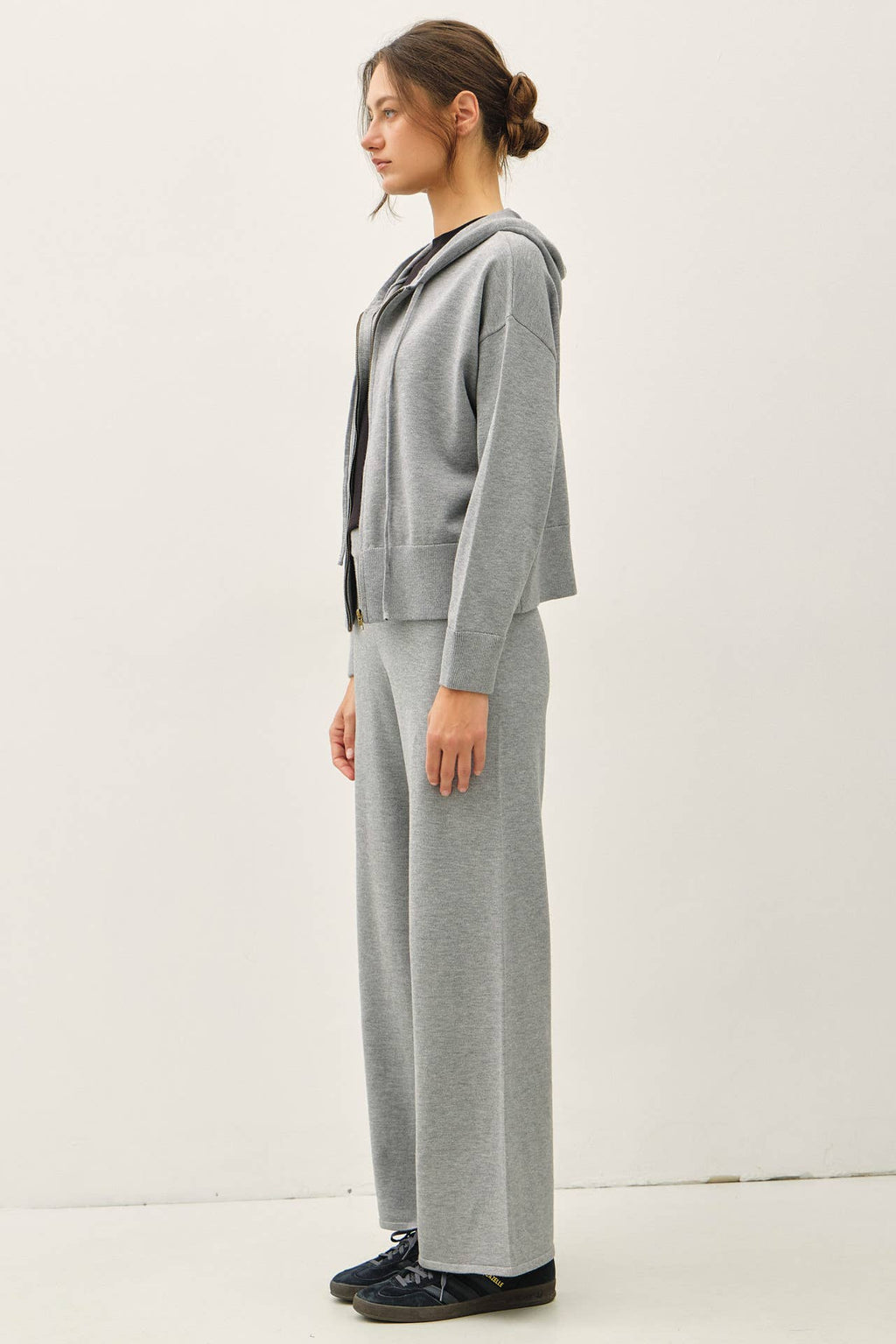 ULTRA COMFY RIBBED KNIT HOODIE JACKET