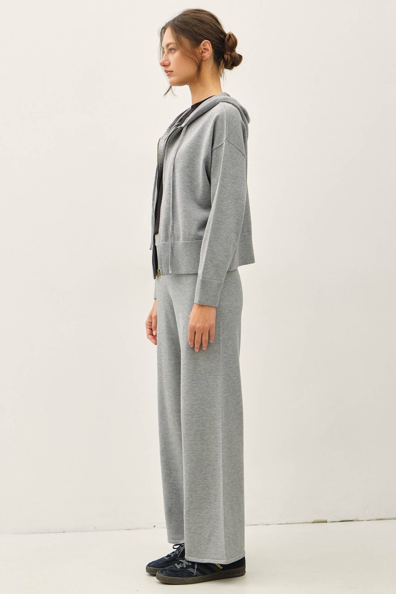 ULTRA COMFY RIBBED KNIT HOODIE JACKET