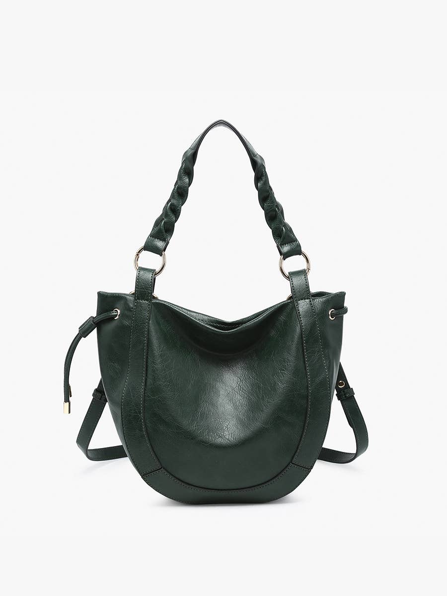 Rowan Paneled Hobo w/ Twisted Handle & Long Strap