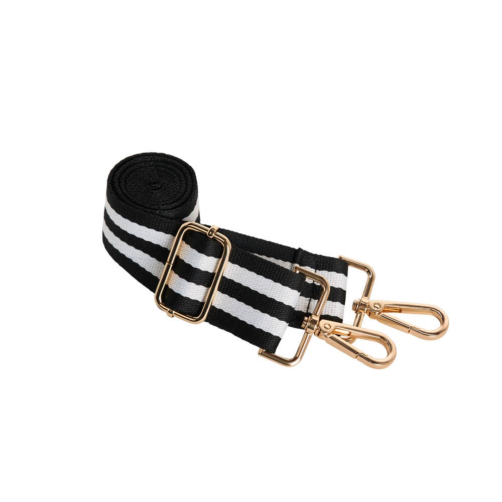 WanderFull - Original HydroBag - White Ripstop HydroBag HANDLE® with Black and White Striped Strap