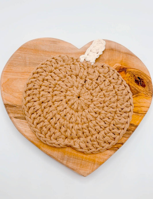 Pumpkin Pot Holder in Canyon/Oat Fall-Winter Lilly Bird Crochet