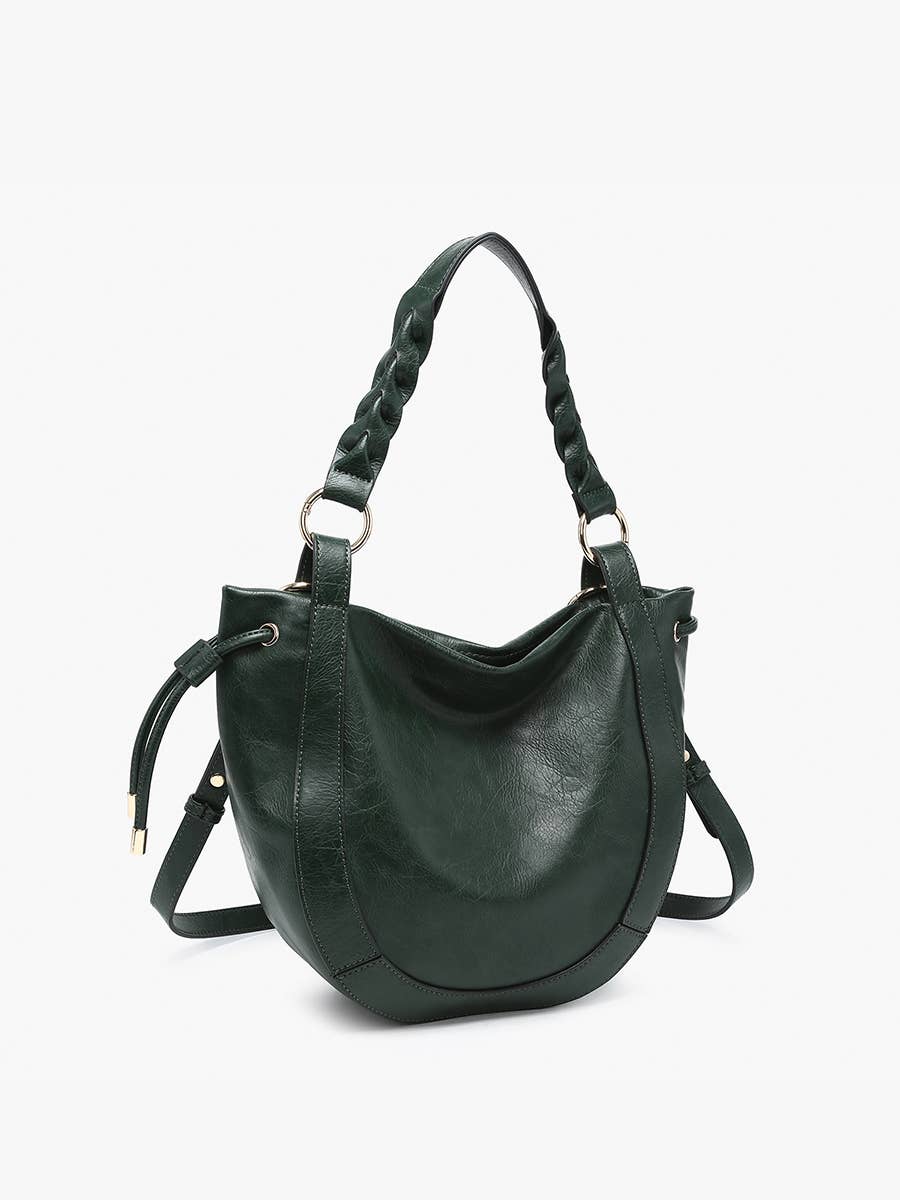 Rowan Paneled Hobo w/ Twisted Handle & Long Strap