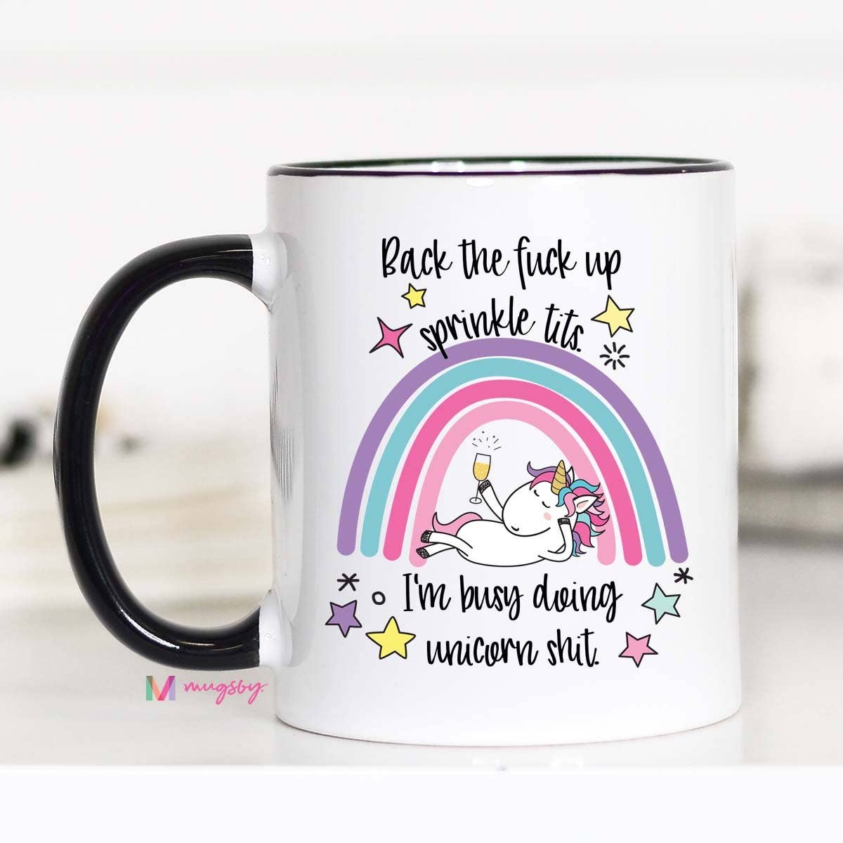 Back The Fuck Up Sprinkle Tits Mug: 15oz Core Mugsby