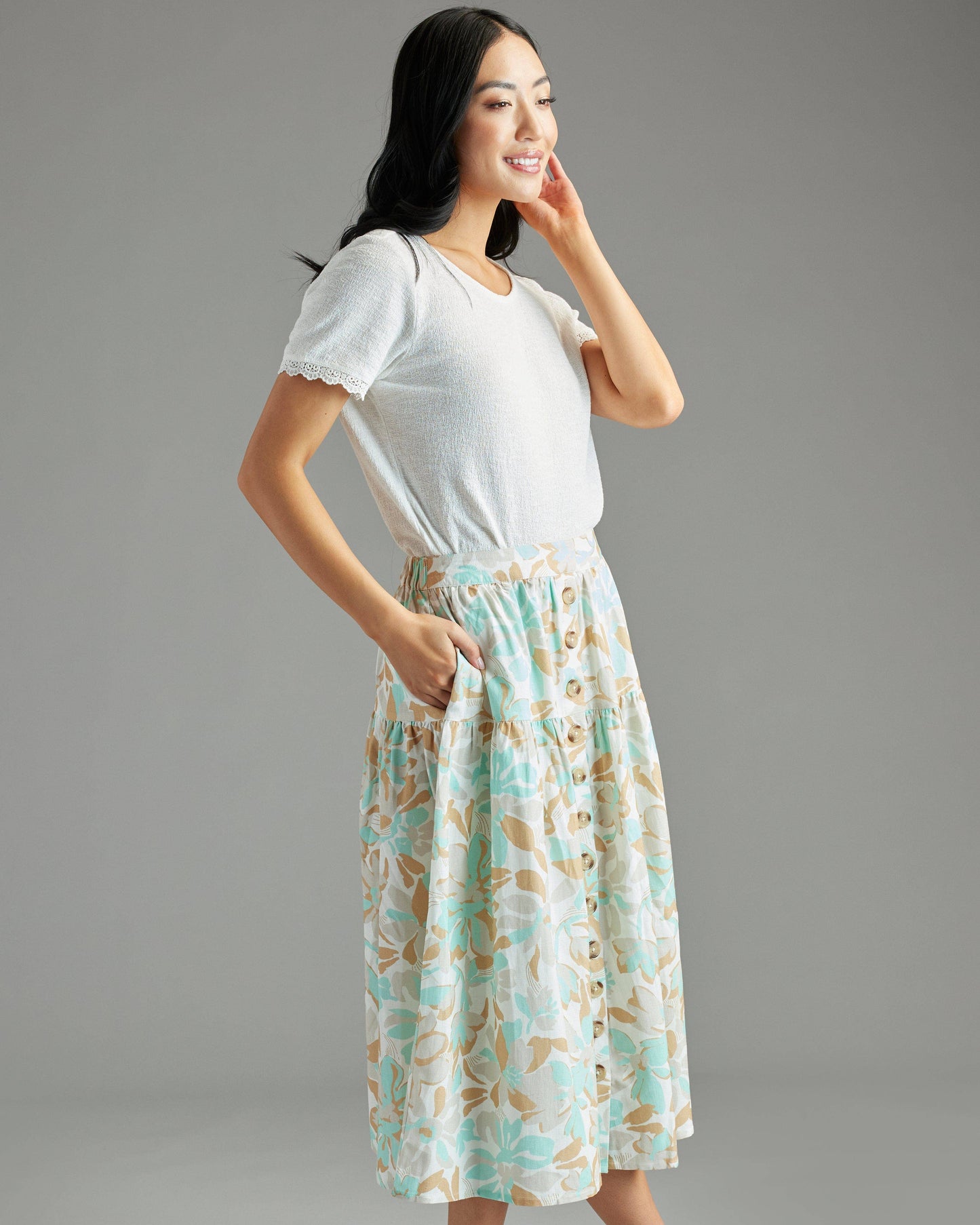 Daydream Buttondown Skirt Spring-Summer Downeast