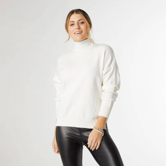 Winter White Haylo Soft Mock Neck Sweater Fall-Winter COCO + CARMEN