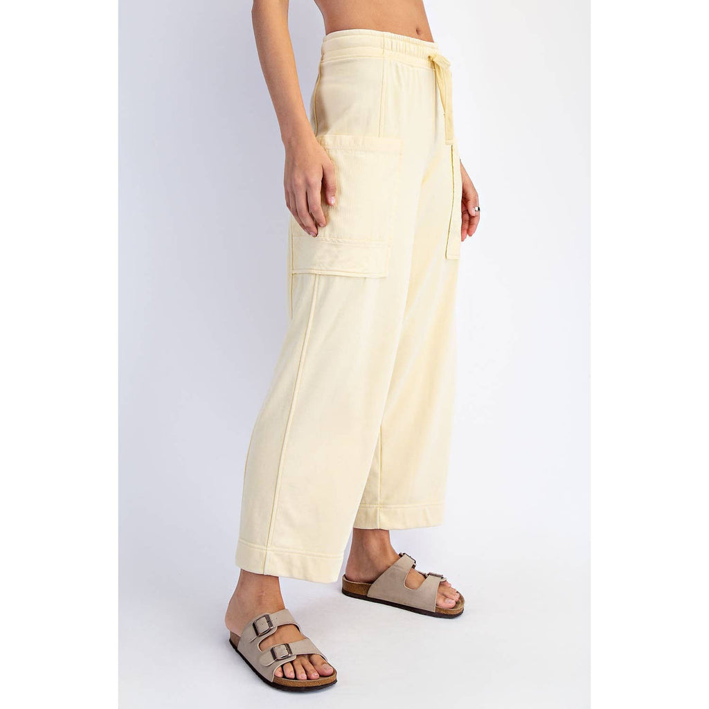 Mineral Wash French Terry Cropped Pants