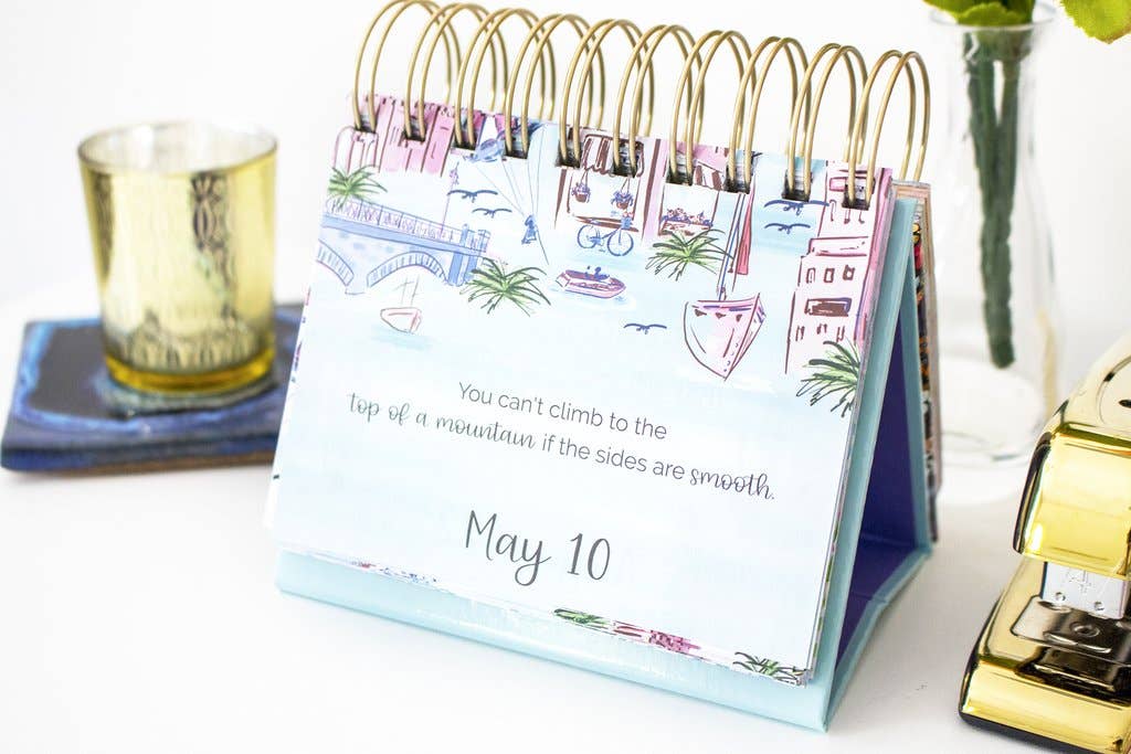 Inspirational Perpetual Desk Easels, The Best Is Yet To Come Core bloom daily planners