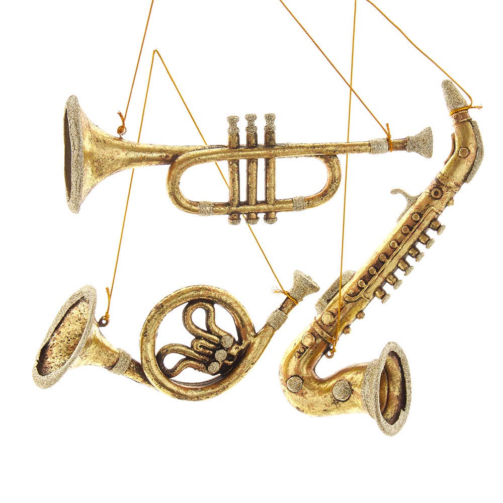 Antique Gold Musical Instrument Ornaments Fall-Winter Kurt S. Adler, Inc.