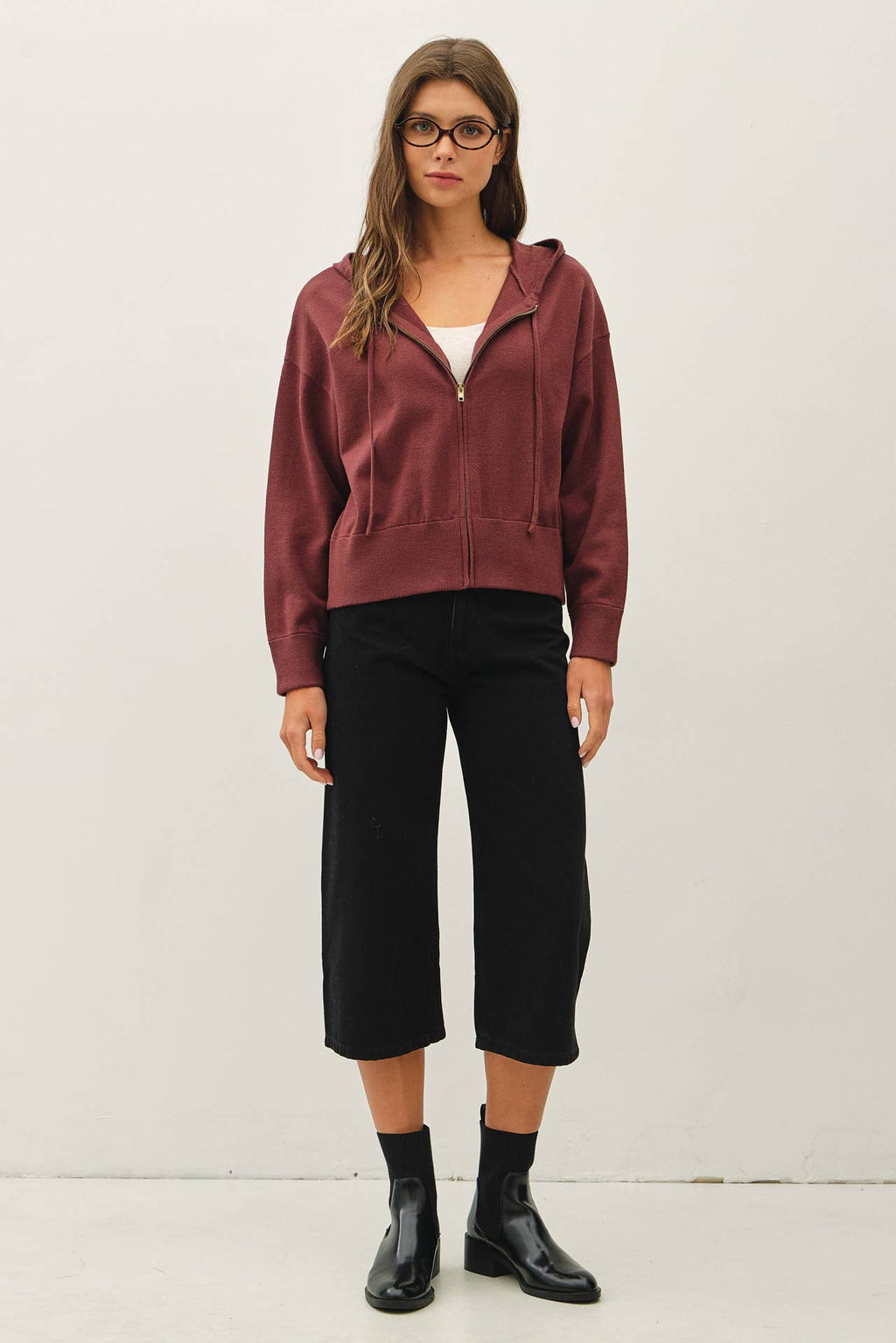 ULTRA COMFY RIBBED KNIT HOODIE JACKET