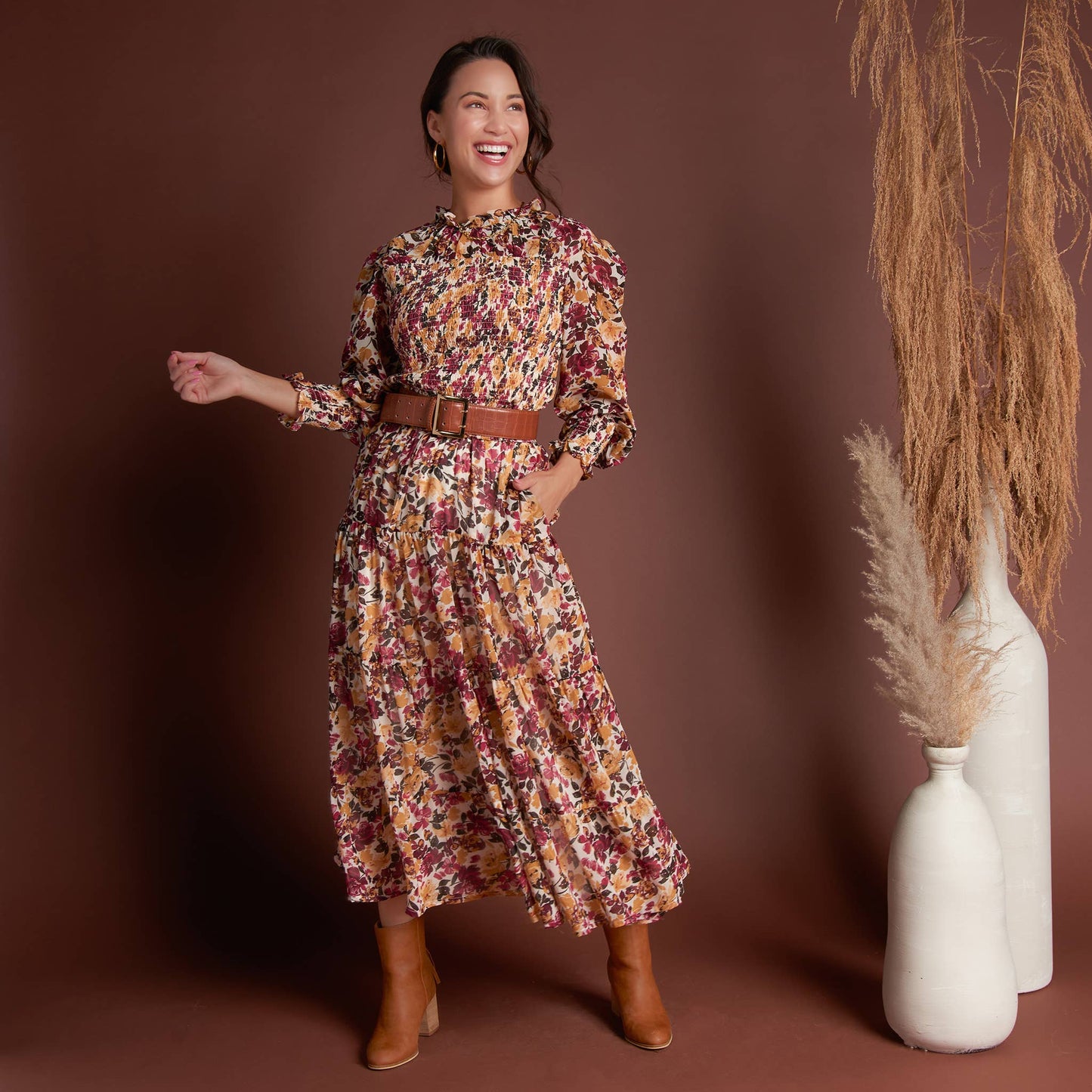 Elsie & Zoey - Hazel Georgette Tiered Maxi Skirt