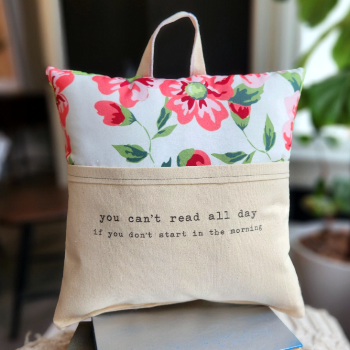 Reading Pillow- You Can't Read All Day, Garden Core Desmond Brown