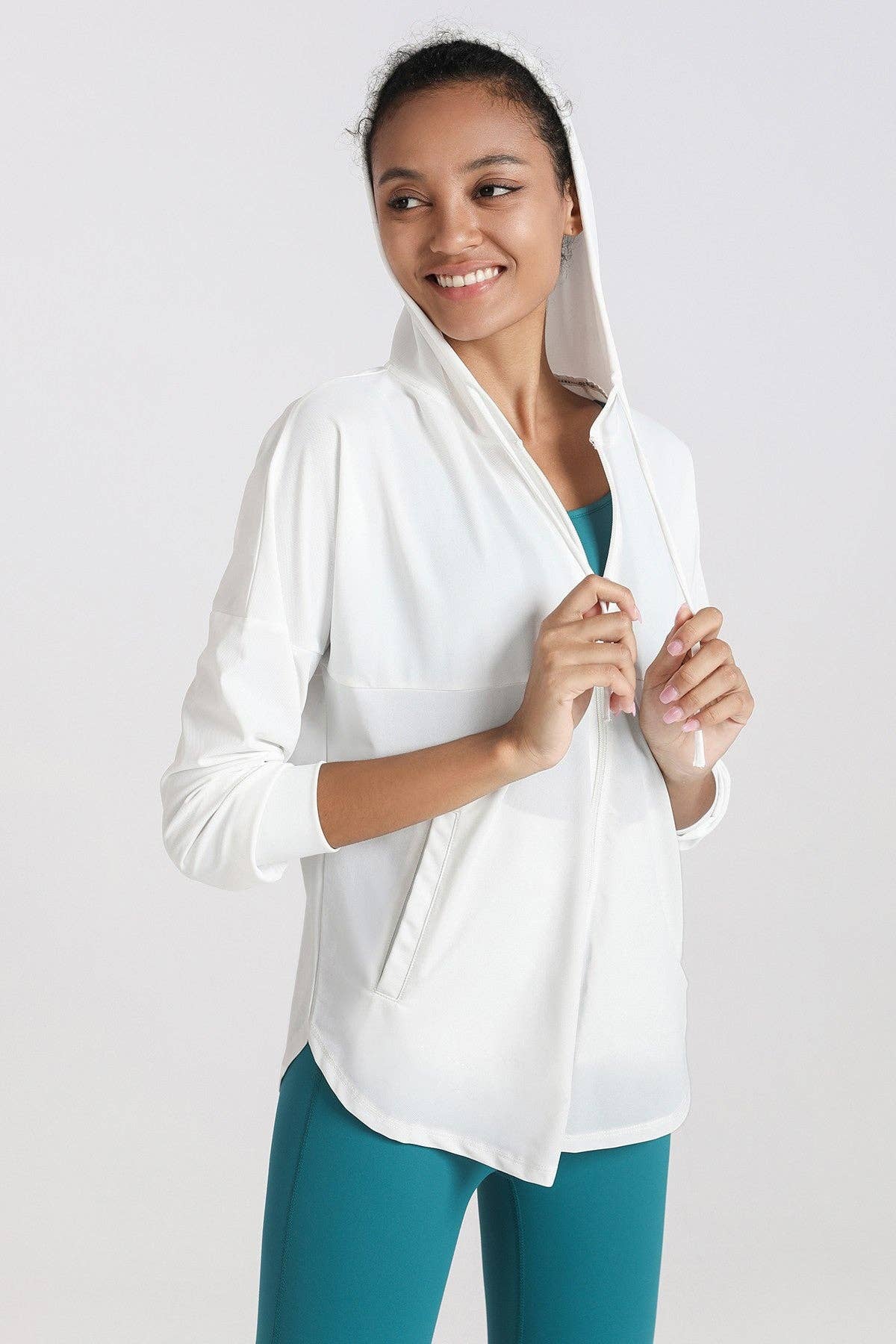 UPF 50+ UV Sun Protection Full-Zip Hooded Jacket Spring-Summer She & Sho