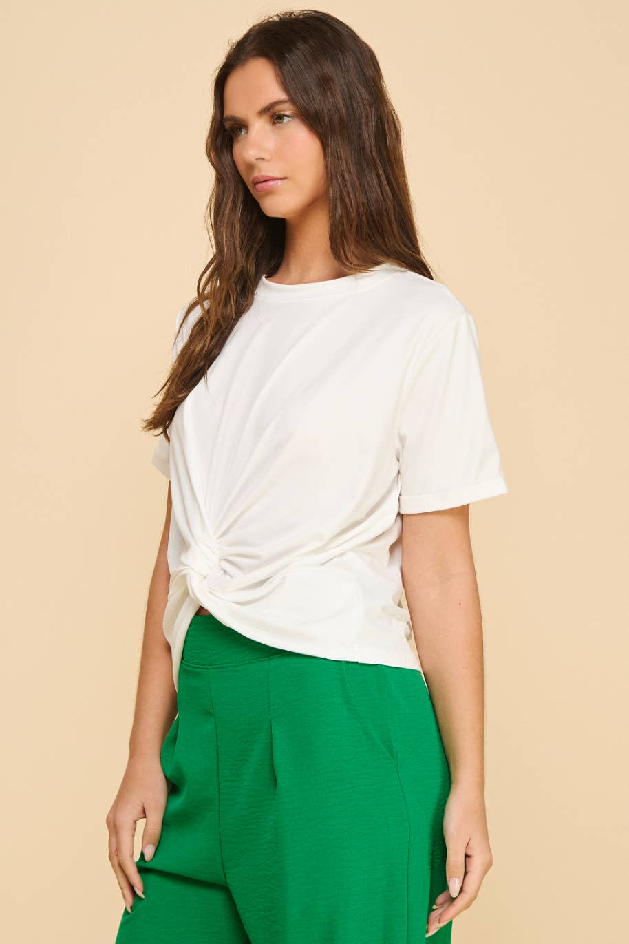 Twisted Knot T-Shirt Off White