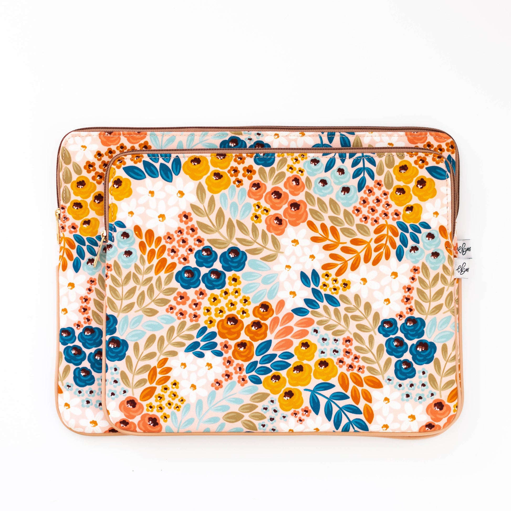 Honeysuckle Floral Laptop Sleeve: 15" Spring-Summer Elyse Breanne Design