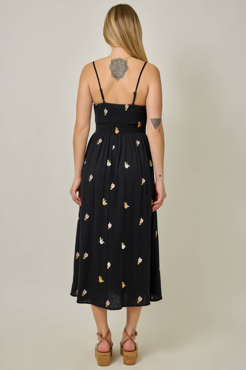 Floral Embroidered Double Gauze Dress