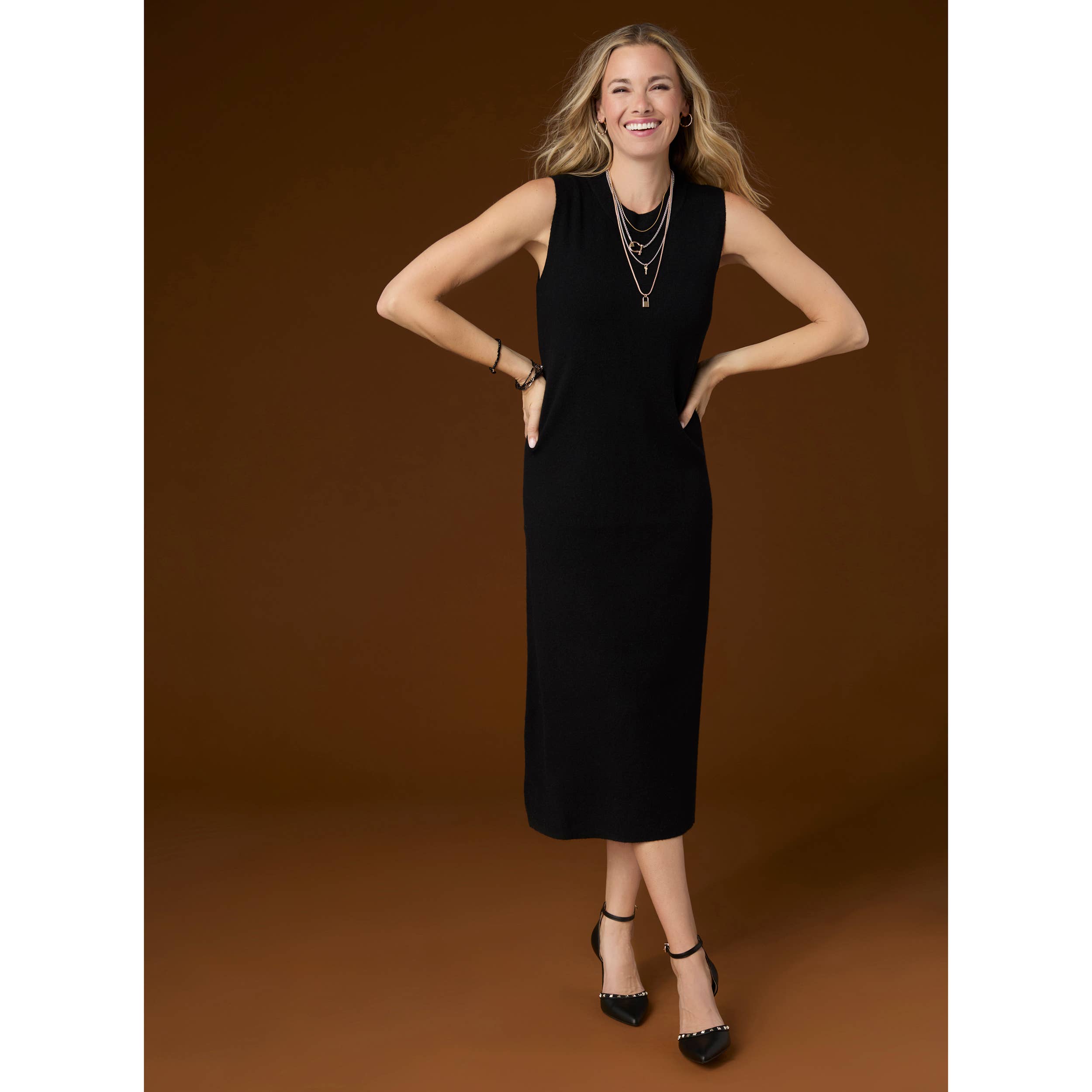 Sweater Dress – Donna Sleeveless Sweater Dress for Winter Style